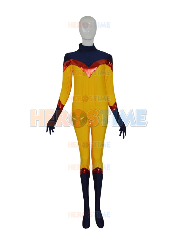 Yellow & Navy Blue Custom Superhero Costume